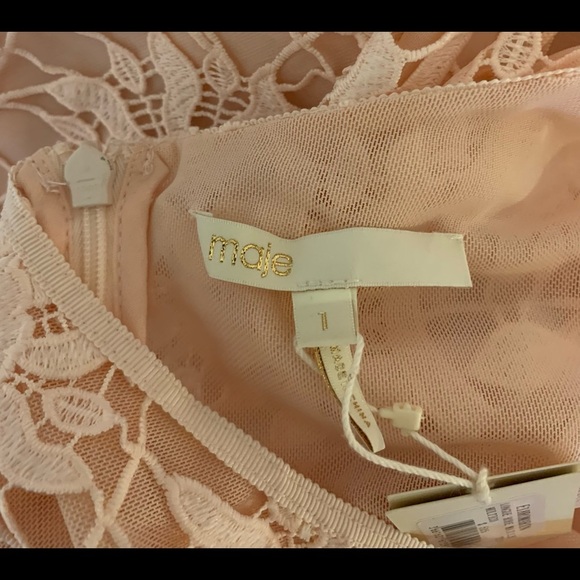 MAJE Ombre Pink Lace Romarin MIdi Dress - Picture 7 of 7